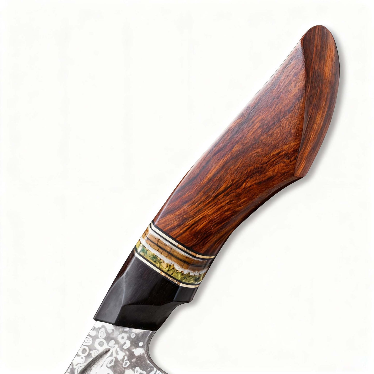 SUPREME GYUTO – Damascus VG10 – Wooly Stone & Ironwood Edition – Bronz Vasfa Markolat - 200 mm