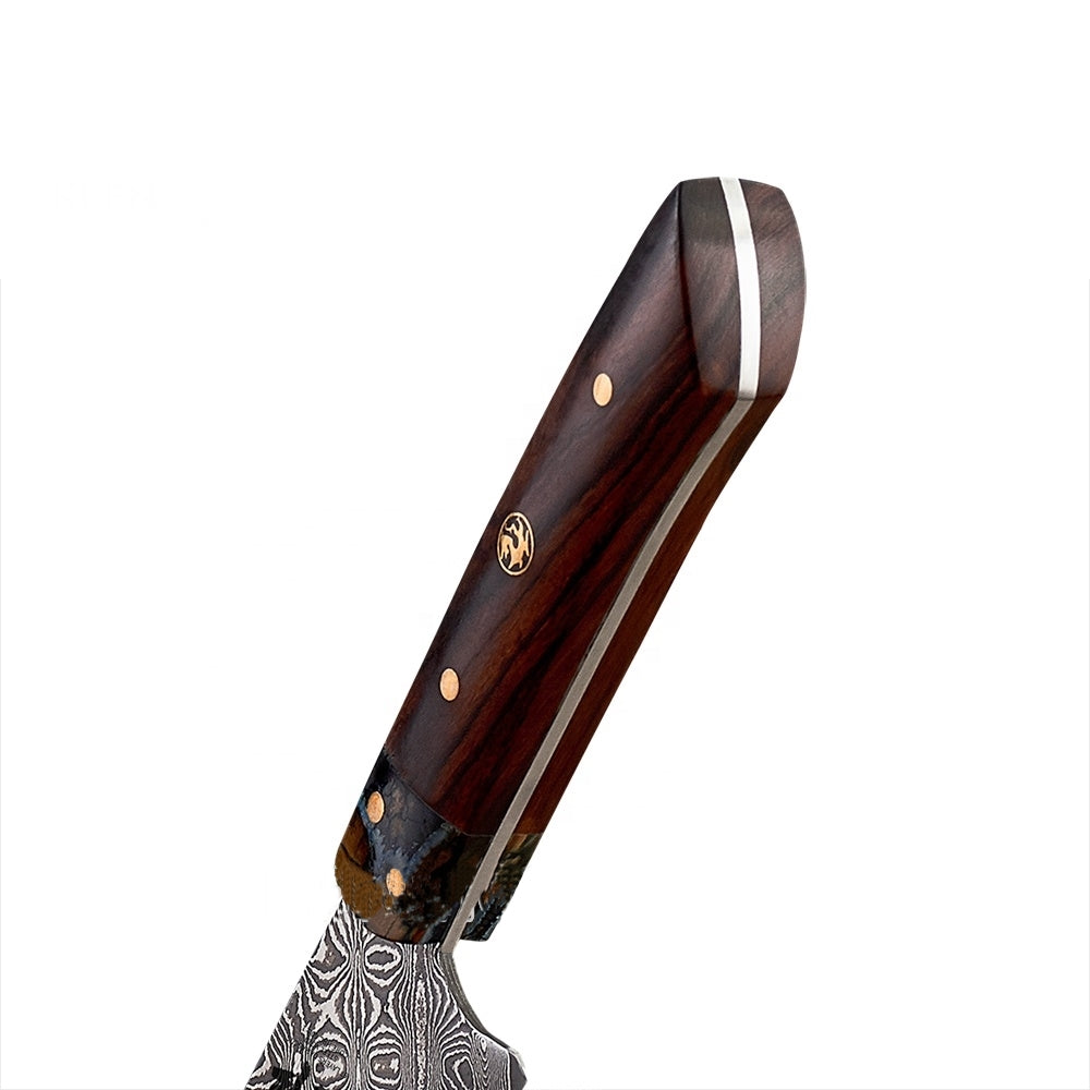 SUPREME GYUTO – Damascus VG10 - Grand Iron Artisan – Sivatagi Vasfa Markolat - 200 mm