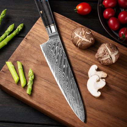 UTOLSÓ DARAB - SZAKÁCSKÉS - GYUTO – Damascus VG10 – Sanami Carbon Gold