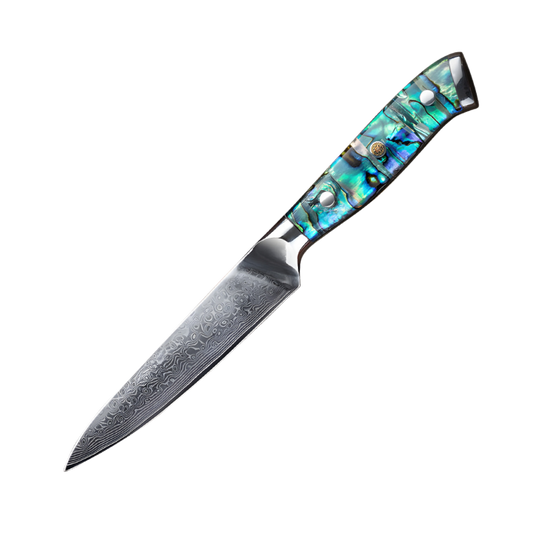 UNIVERZÁLIS KÉS – Damascus VG10 – Abyss Edition – Gyöngyház Kagyló Markolat