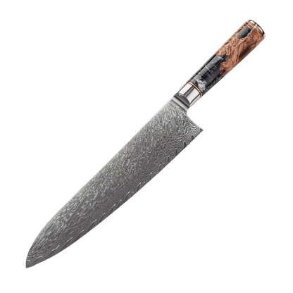 SZAKÁCSKÉS – Damascus VG10 GYUTO – Blue & Beige Edition – Kompozit Juharfa Markolat