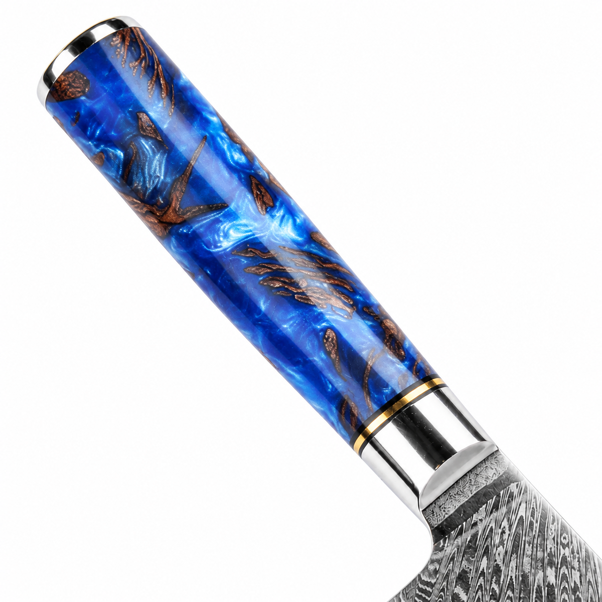 SZAKÁCSKÉS - Damascus VG10 GYUTO - Cobalt - Kompozit Juharfa Markolat