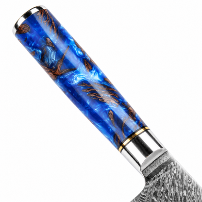 SZAKÁCSKÉS - Damascus VG10 GYUTO - Cobalt - Kompozit Juharfa Markolat