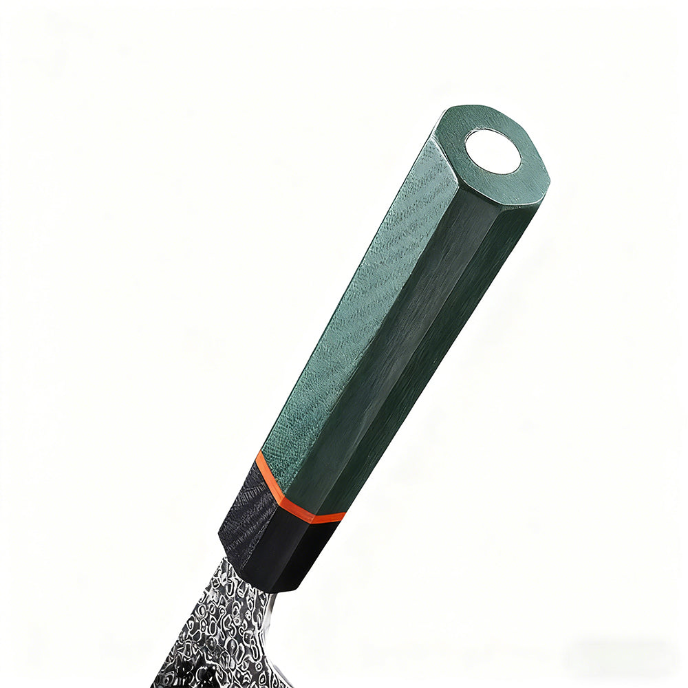 KIRITSUKE – Damascus VG10 – Deep Green G10 Edition – Színezett Juharfa Markolat - 200 mm