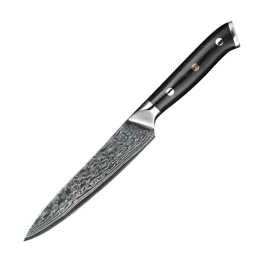 SZAKÁCSKÉS – Damascus VG10 LASER – Elegant Edition – Acél Markolat