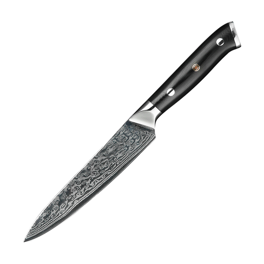 SZAKÁCSKÉS – Damascus VG10 LASER – Elegant Edition – Acél Markolat