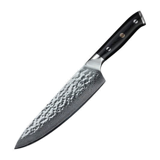 GYUTO – Damascus VG10 – G10 Fiber Edition – Acél Markolat – 210 mm