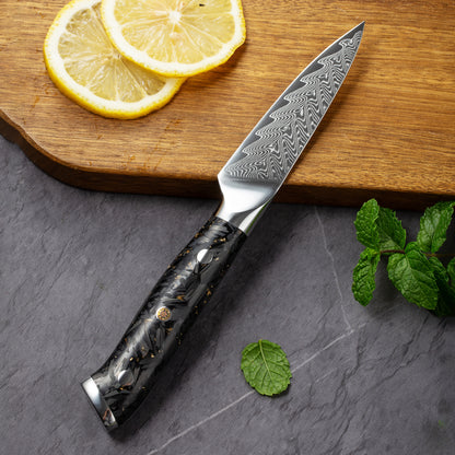SZAKÁCSKÉS SZETT – DAMASCUS VG10 – 3 Darabos – Gold Edition – Fekete Arany Markolat