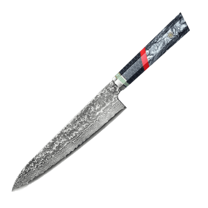 SZAKÁCSKÉS – Damascus VG10 GYUTO – Blue Mesh Edition – Kék Hálós Markolat