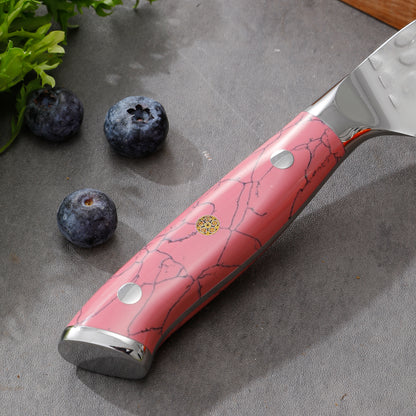 GYUTO – Damascus VG10 – Kuro Edition – Pink Gyanta Markolat – 210 mm