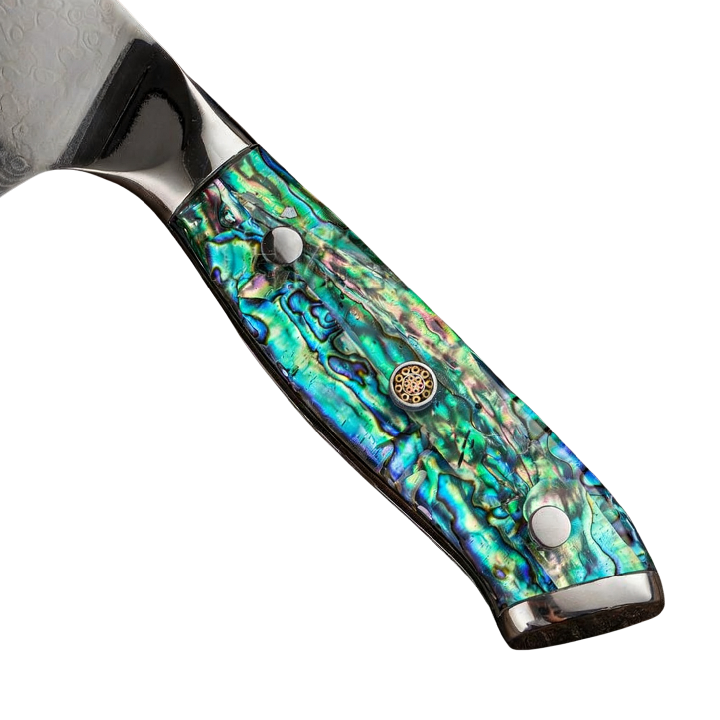 SZAKÁCSKÉS – Damascus VG10 GYUTO - Abyss Edition – Gyöngyház Kagyló Markolat