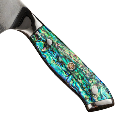 SZAKÁCSKÉS – Damascus VG10 GYUTO - Abyss Edition – Gyöngyház Kagyló Markolat
