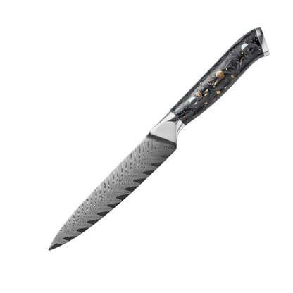 UNIVERZÁLIS KÉS – Damascus VG10 – Gold Edition – Fekete Arany Markolat