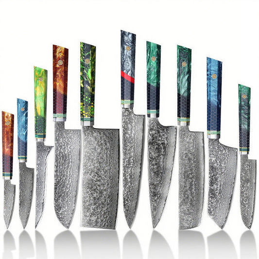 DAMASCUS CHEF SET – 10 Darabos – Spectrum Edition – Kompozit-Alumínium Markolat