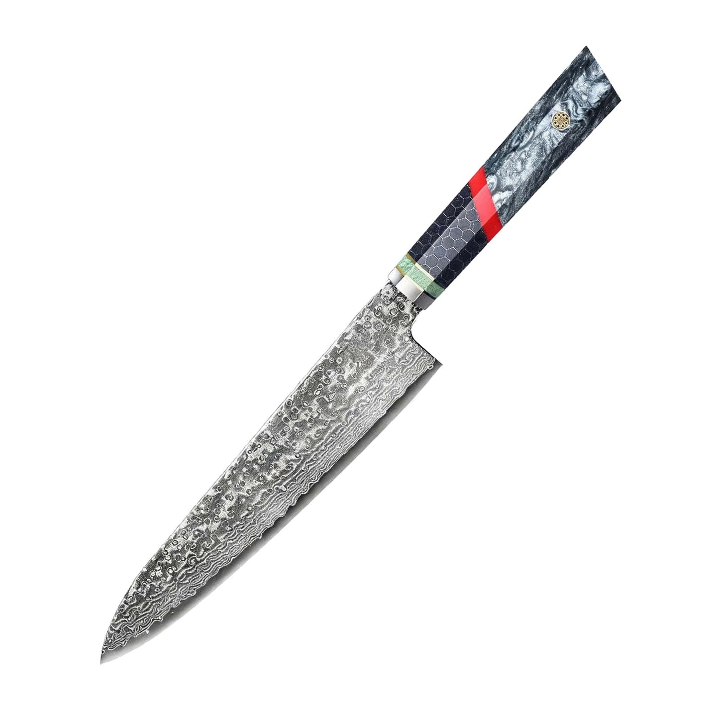 GYUTO – Damascus VG10 – Spectrum Edition – Kompozit-Alumínium Markolat – 210 mm