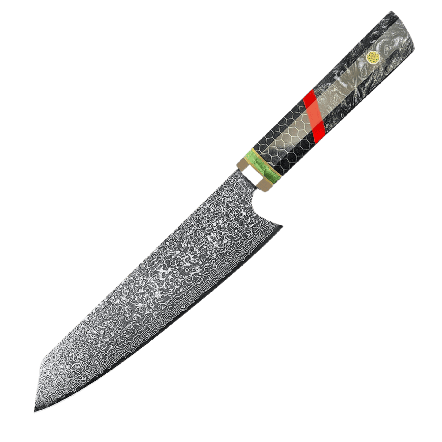 SZAKÁCSKÉS SZETT – DAMASCUS VG10 – 3 Darabos – Mesh Edition – Alumínium Hálós Markolat