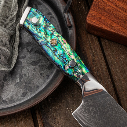 SZAKÁCSKÉS – Damascus VG10 GYUTO - Abyss Edition – Gyöngyház Kagyló Markolat