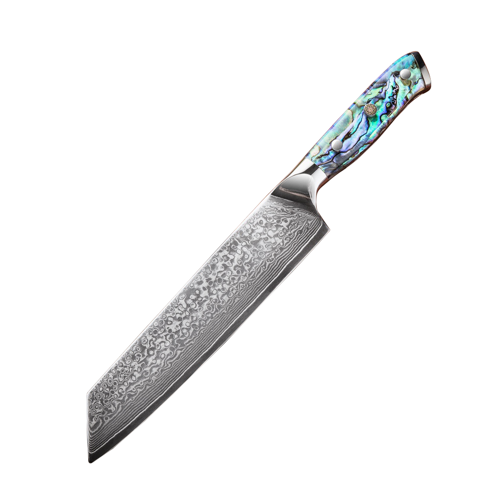 SZAKÁCSKÉS – Damascus VG10 KIRITSUKE – Abyss Edition – Gyöngyház Kagyló Markolat