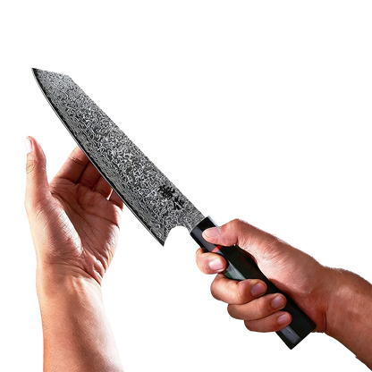 SZAKÁCSKÉS – Damascus VG10 KIRITSUKE - Deep Green G10 Edition – Színezett Juharfa Markolat