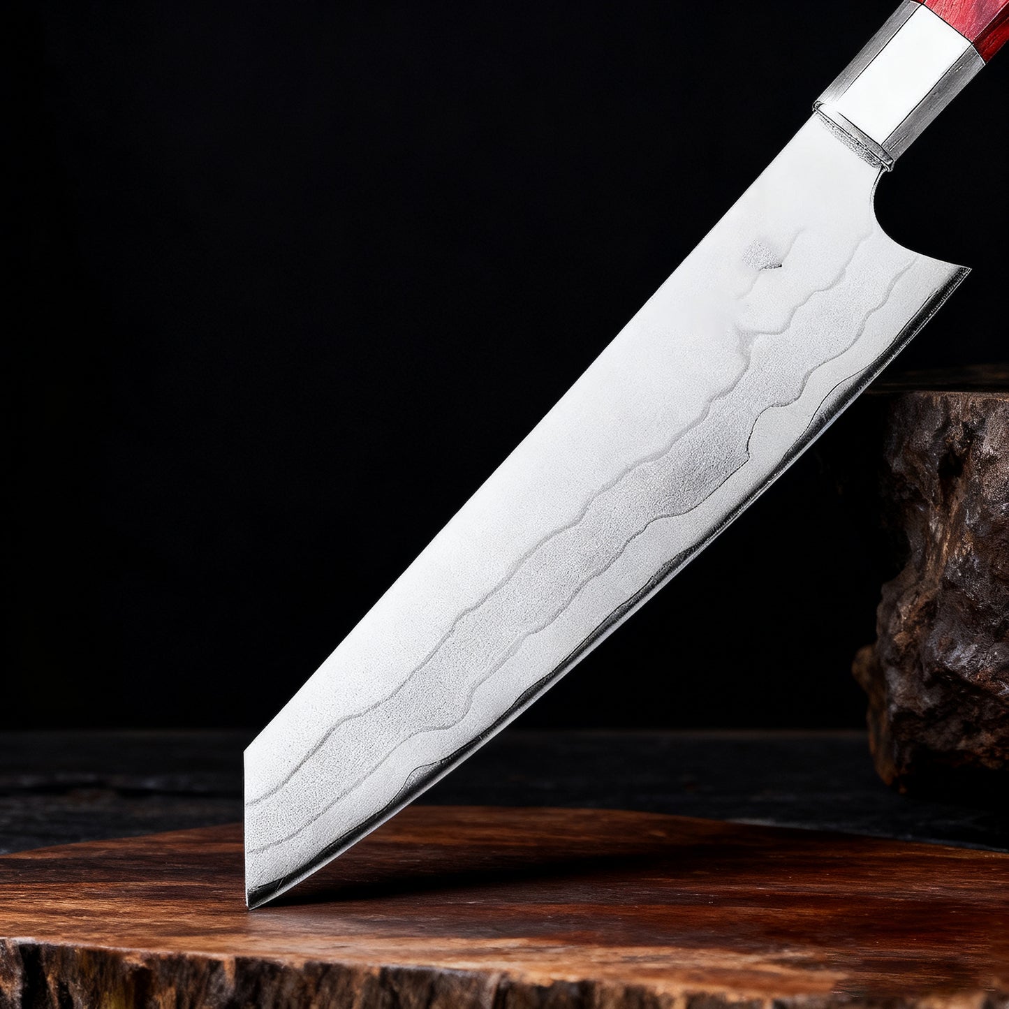 KIRITSUKE – USA 440C – Rosewood Edition SS304 Steel - Rózsafa Markolat – 200 mm