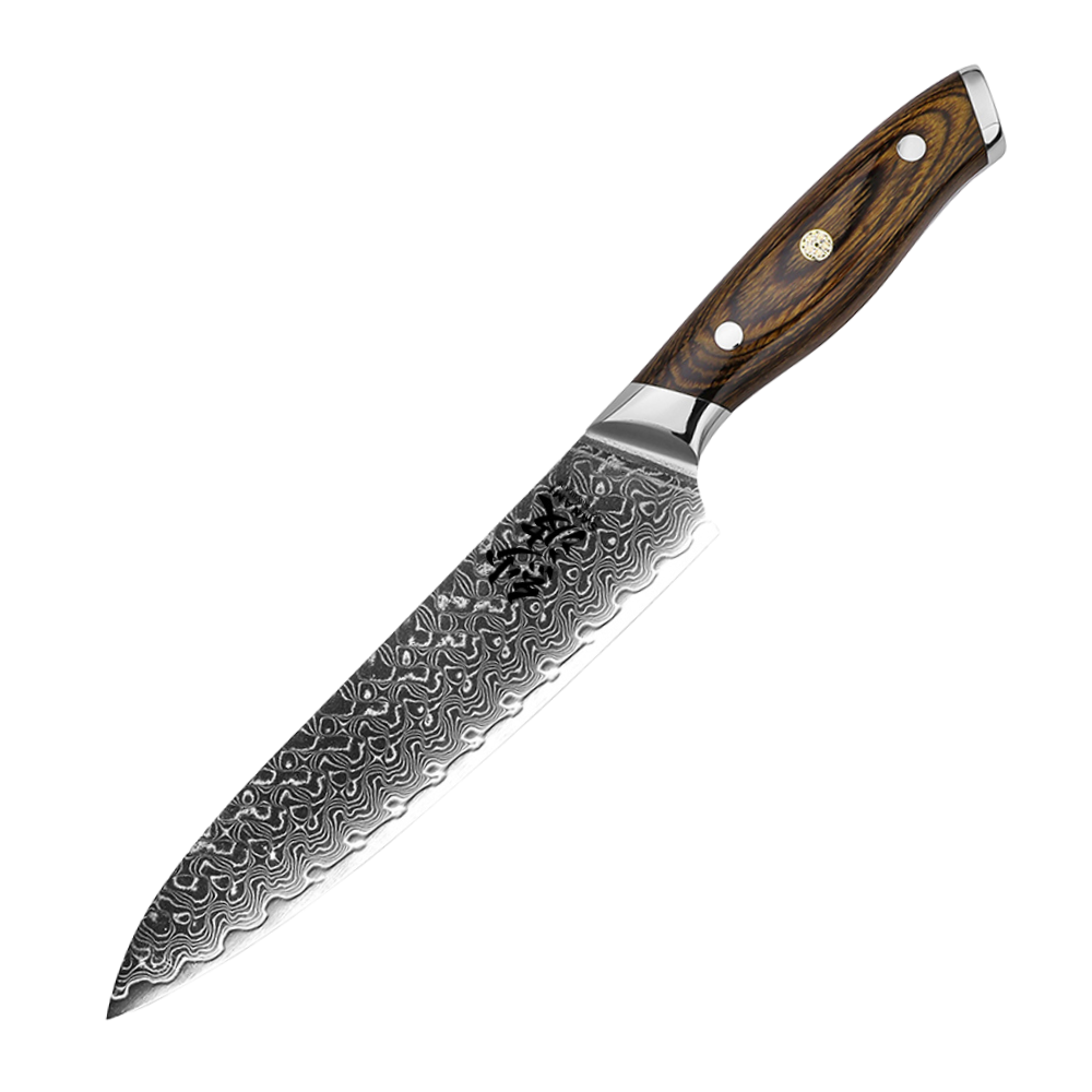 UTOLSÓ DARAB - SZAKÁCSKÉS - GYUTO – Damascus VG10 – Sanami Brown Wood