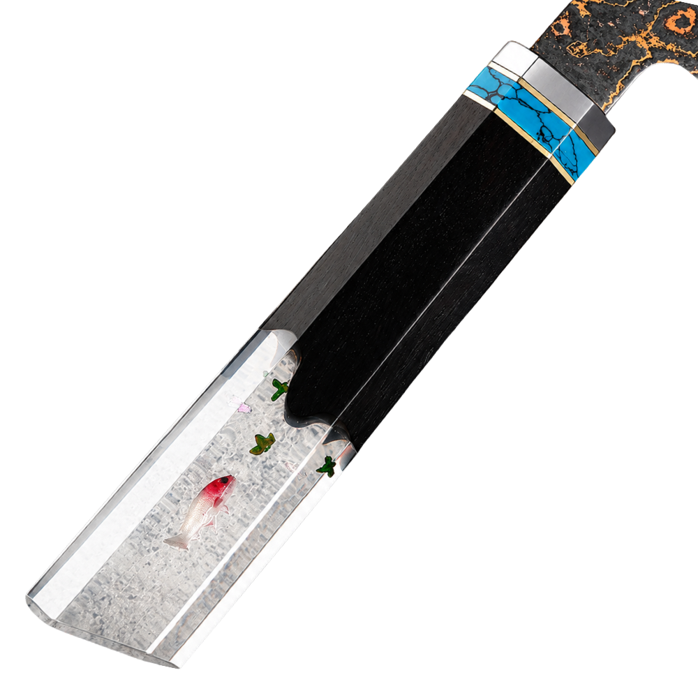 UTOLSÓ DARAB - SZAKÁCSKÉS - SUPREME GYUTO – Damascus 57 – Sanami Eclipse Réz