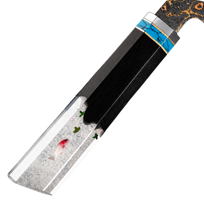 UTOLSÓ DARAB - SZAKÁCSKÉS - SUPREME GYUTO – Damascus 57 – Sanami Eclipse Réz