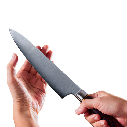 20 cm damascus séfkés fa markolattal