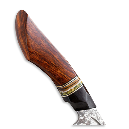 SZAKÁCSKÉS - SUPREME GYUTO – Damascus VG10 – Wooly Stone & Ironwood Edition – Bronz Vasfa Markolat