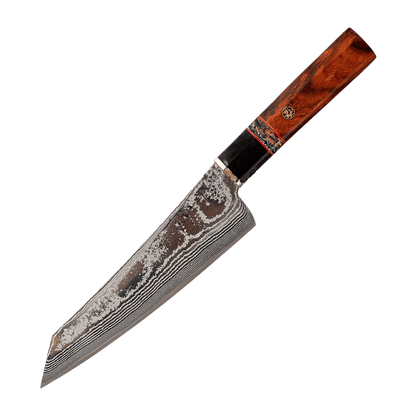 SZAKÁCSKÉS - SUPREME KIRITSUKE – Damascus VG10 – Wooly Stone & Desert Ironwood Edition – Bivalyszarv Betéttel