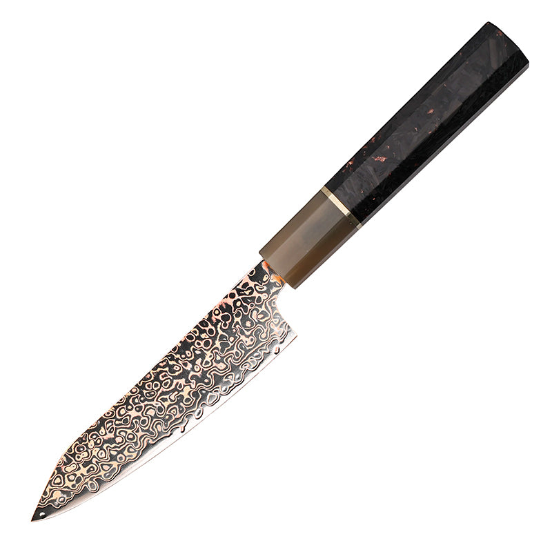 SUPREME SZAKÁCSKÉS SZETT – DAMASCUS VG10 – 2 darabos - Copper Royal – Réz és Bivalyszarv Markolat