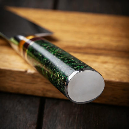 SZAKÁCSKÉS – Damascus VG10 GYUTO – Aurora Edition – Akrilgyanta Markolat